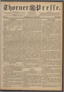Thorner Presse 1890, Jg. VIII, Nro. 194 + Beilagenwerbung