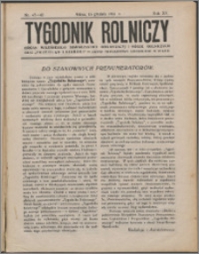 Tygodnik Rolniczy 1931, R. 15 nr 47/48