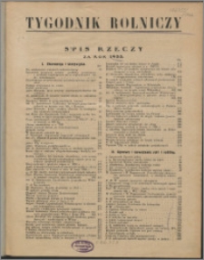 Tygodnik Rolniczy 1933, R. 17 nr 1/2 + spis treści
