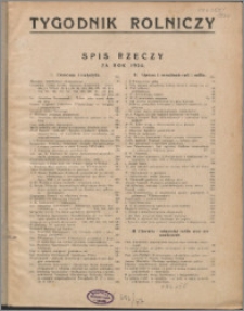 Tygodnik Rolniczy 1934, R. 18 nr 1/2 + spis treści