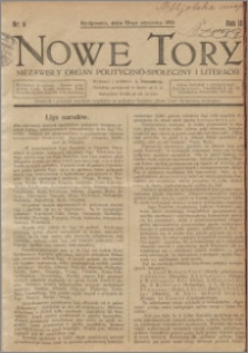 Nowe Tory : Niezawisły Organ Polityczno Społeczny i Literacki 1921.01.22 R.2 nr 4