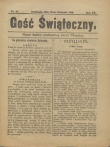 Gość Świąteczny 1909.11.28 R. XV nr 48