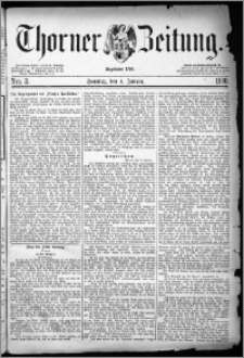 Thorner Zeitung 1880, Nro. 3 + Beilage