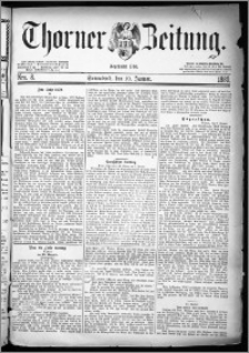 Thorner Zeitung 1880, Nro. 8 + Beilagenwerbung