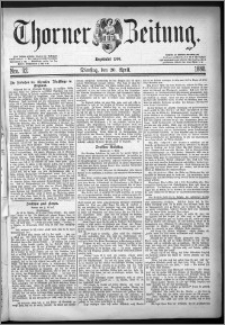 Thorner Zeitung 1880, Nro. 92 + Beilagenwerbung