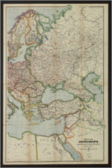 Karte von Osteuropa und der Länder am östlichen Mittelmmer