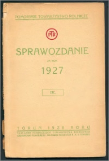 Sprawozdanie za Rok 1927