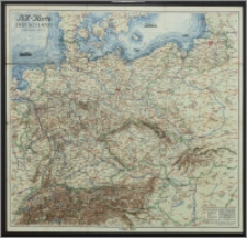BZ-Karte Deutschland und Nachbar-Gebiete : übersicht und Straßen mit Entfernungen / Herausgegeben von der B.Z. am Mittag