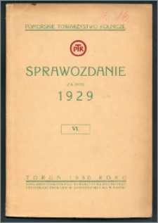 Sprawozdanie za Rok 1929