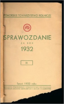 Sprawozdanie za Rok 1932