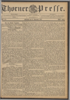 Thorner Presse 1895, Jg. XIII, Nro. 278 + Beilage