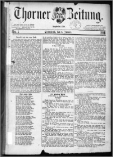 Thorner Zeitung 1881, Nro. 1 + Beilage
