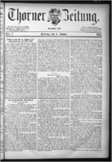Thorner Zeitung 1881, Nro. 7 + Beilage