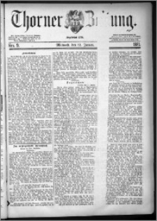 Thorner Zeitung 1881, Nro. 9