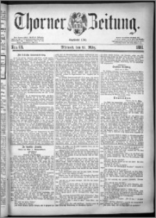 Thorner Zeitung 1881, Nro. 69 + Beilagenwerbung