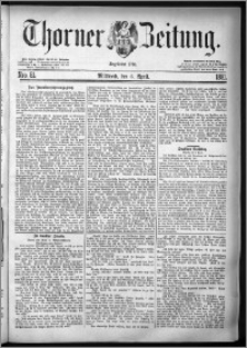 Thorner Zeitung 1881, Nro. 81