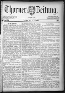 Thorner Zeitung 1881, Nro. 285