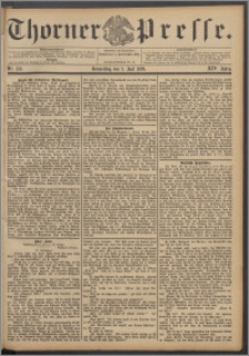 Thorner Presse 1896, Jg. XIV, Nro. 153 + Beilage, Extrablatt