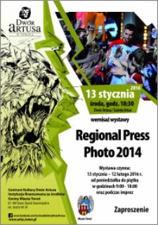 Regional Press Photo 2014 : wernisaż wystawy : 13 stycznia 2016 : zaproszenie