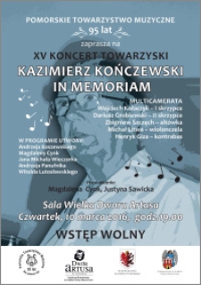 XV koncert towarzyski : Kazimierz Kończewski In Memoriam : 10 marca [2]