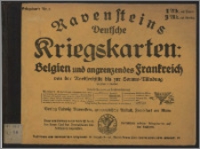 Kriegskarte von Belgien und angrenzendem Frankreich