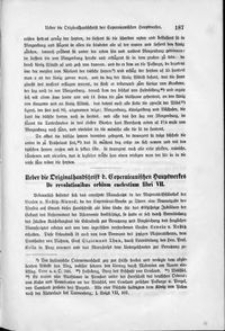 Über die Originalhandschrift des Copernicanischen Hauptwerkes : De revolutionibus orbium coelestium libri VII