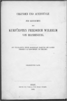 Urkunden und Actenstücke zur Geschichte des Kurfürsten Friedrich Wilhelm von Brandenburg Bd. 14, Bd. 3, T. 2, Auswärtige Acten. (Oesterreich)