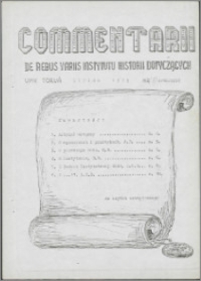 Commentarii de Rebus Variis Instytutu Historii dotyczących 1979 nr 3 (specjalny)