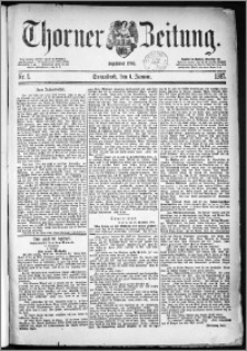 Thorner Zeitung 1887, Nr. 1