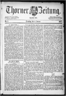 Thorner Zeitung 1887, Nr. 2