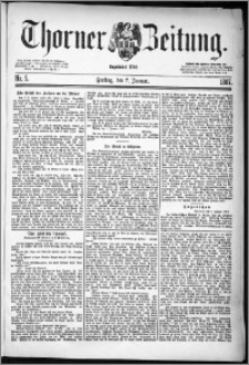 Thorner Zeitung 1887, Nr. 5