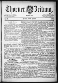 Thorner Zeitung 1887, Nr. 37 + Beilage