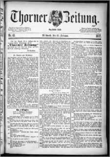 Thorner Zeitung 1887, Nr. 45