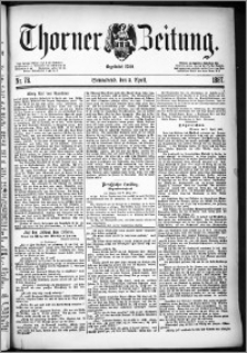 Thorner Zeitung 1887, Nr. 78