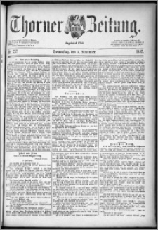 Thorner Zeitung 1887, Nr. 257 + Beilagenwerbung