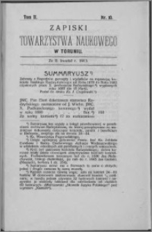 Zapiski Towarzystwa Naukowego w Toruniu, T. 2 nr 10, (1913)