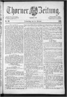 Thorner Zeitung 1888, Nr. 40