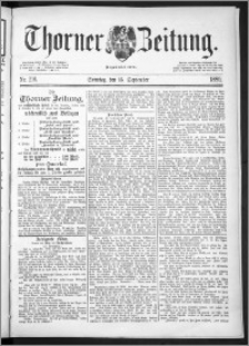 Thorner Zeitung 1889, Nr. 216 + Beilage