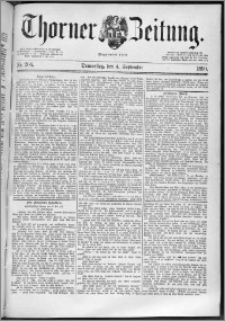 Thorner Zeitung 1890, Nr. 206