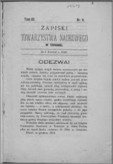 Zapiski Towarzystwa Naukowego w Toruniu, T. 3 nr 9, (1916)