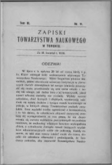 Zapiski Towarzystwa Naukowego w Toruniu, T. 3 nr 11, (1916)