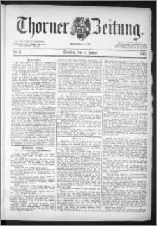 Thorner Zeitung 1891, Nr. 3 + Beilage