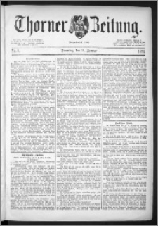 Thorner Zeitung 1891, Nr. 9 + Beilage