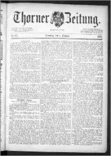 Thorner Zeitung 1891, Nr. 27