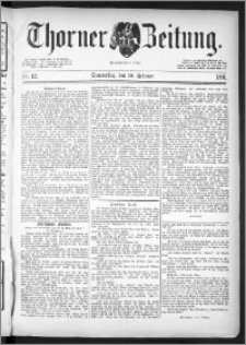 Thorner Zeitung 1891, Nr. 42 + Beilage
