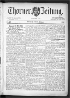 Thorner Zeitung 1891, Nr. 47