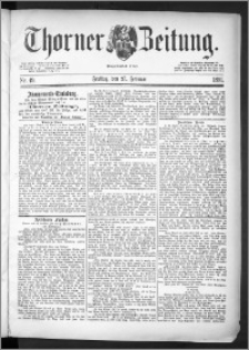 Thorner Zeitung 1891, Nr. 49