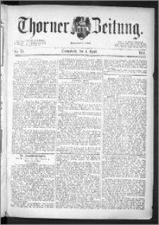 Thorner Zeitung 1891, Nr. 78