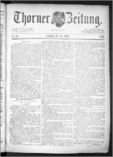 Thorner Zeitung 1891, Nr. 85 + Beilage