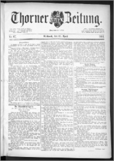 Thorner Zeitung 1891, Nr. 87